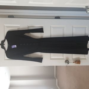 Black tie waist dress